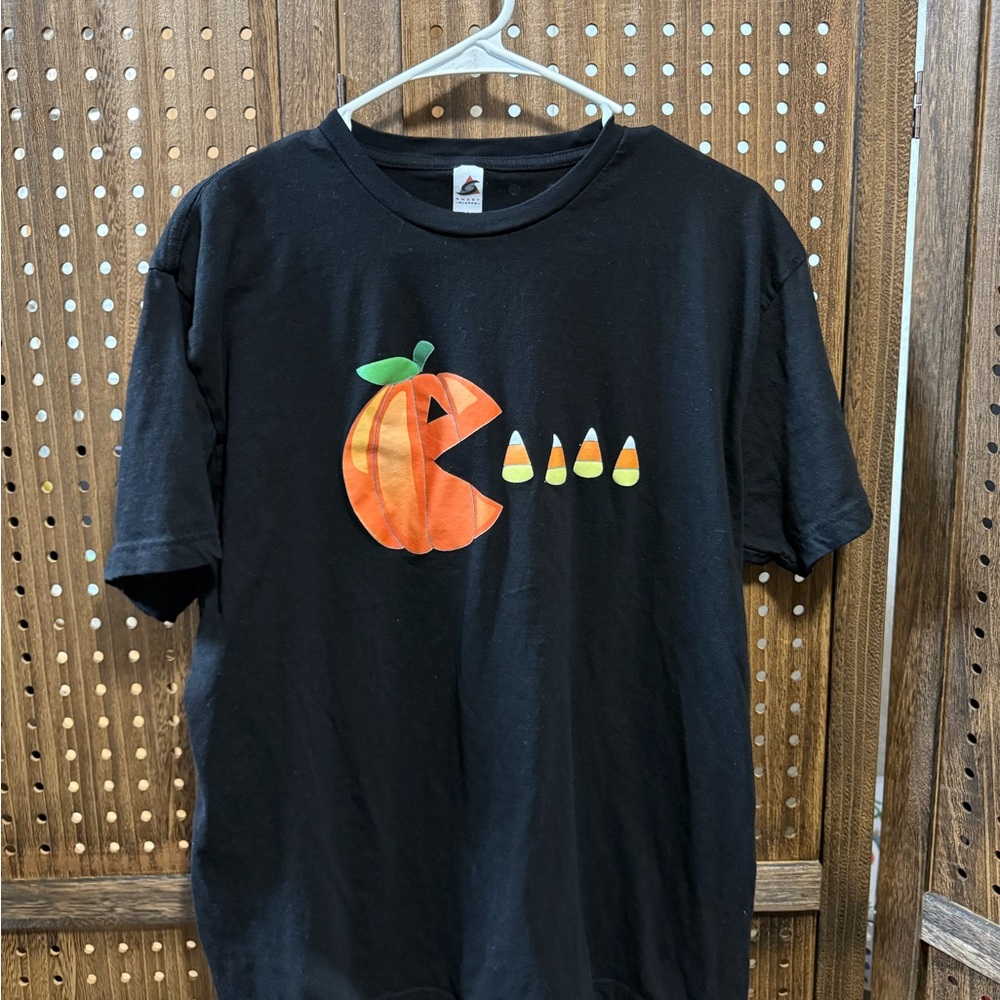Halloween Pumpkin Graphic Men’s T-Shirt - Black NWOT